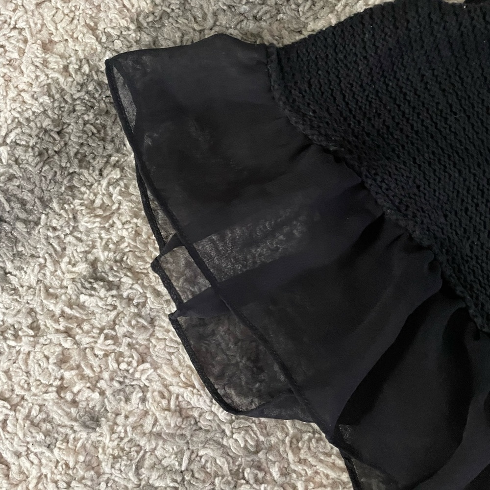 American Eagle womens sweater black flowy - Picture 3 of 3